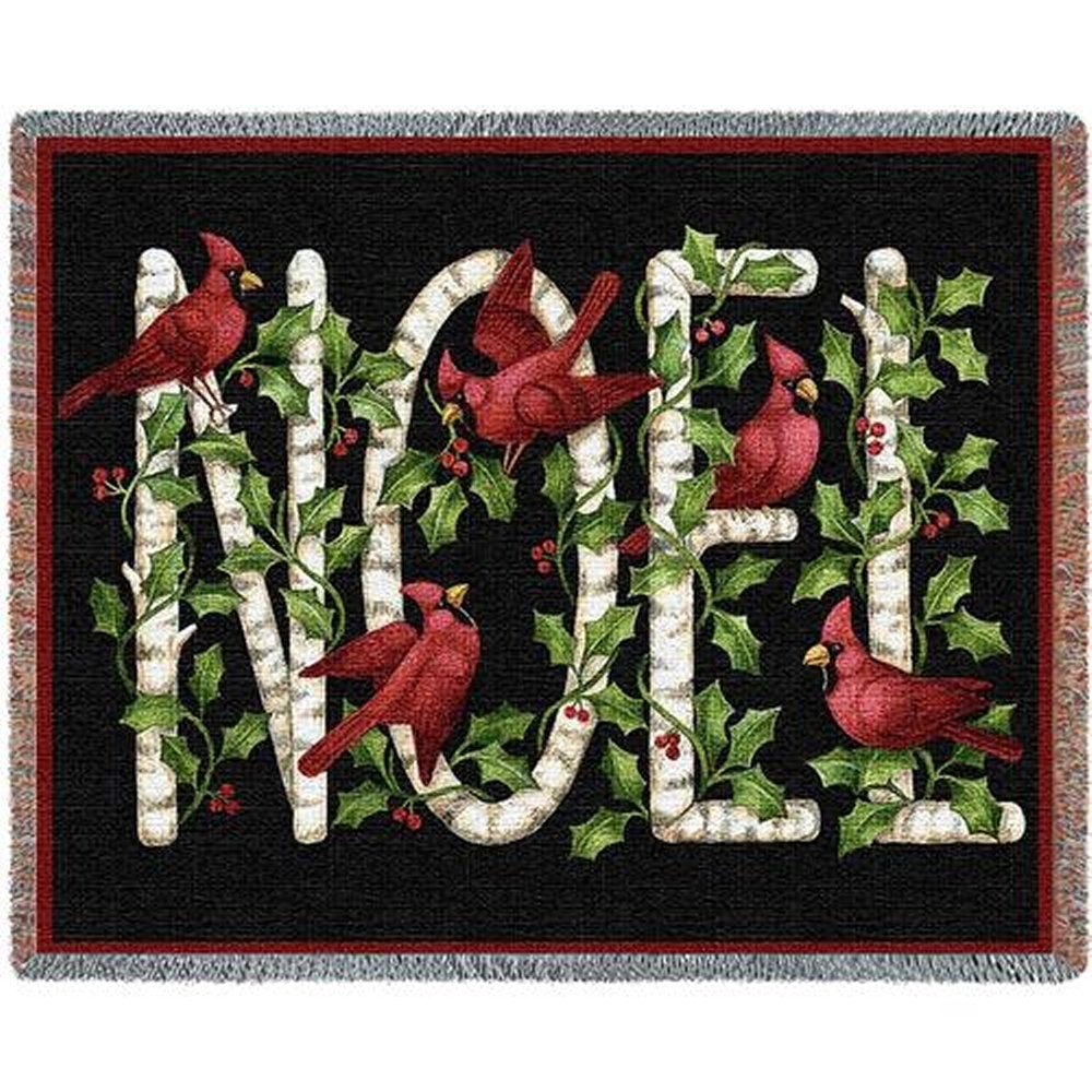 Cardinal Noel Tapestry Throw